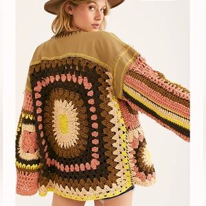 FREE PEOPLE NO RAIN SWEATER JACKET XS